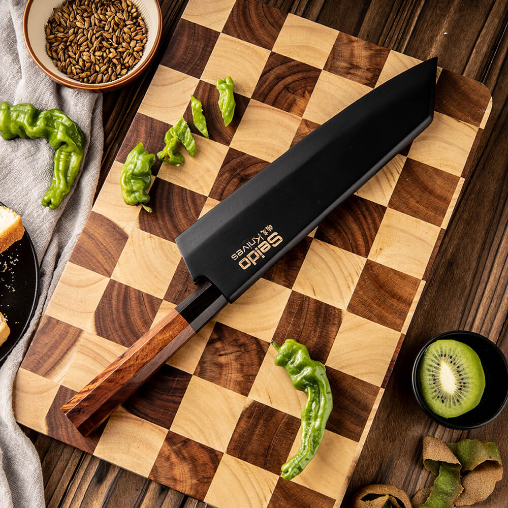 Saya Japanese Magnetic Knife Sheath: Walnut