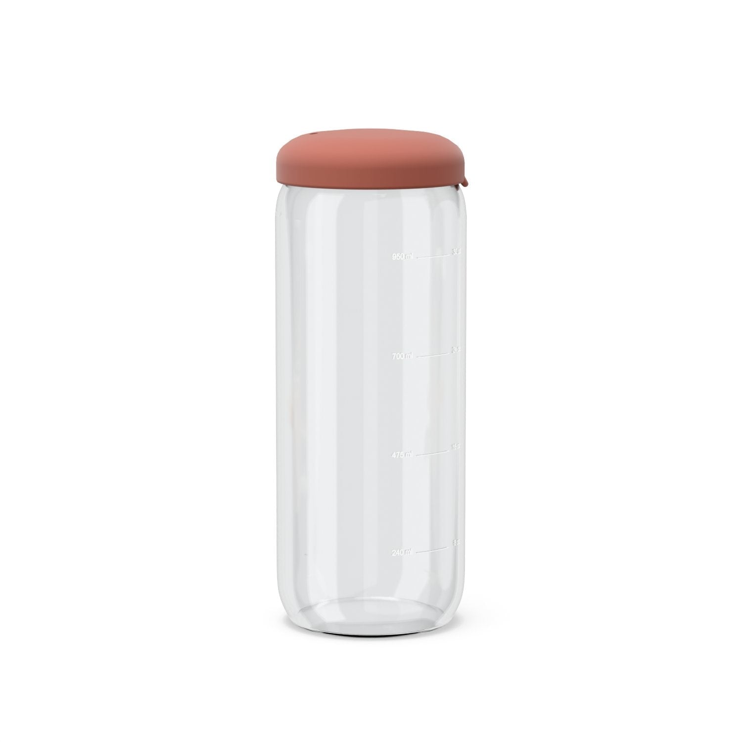 Food Storage Jar in Borosilicate Glass 34 oz - Terracotta