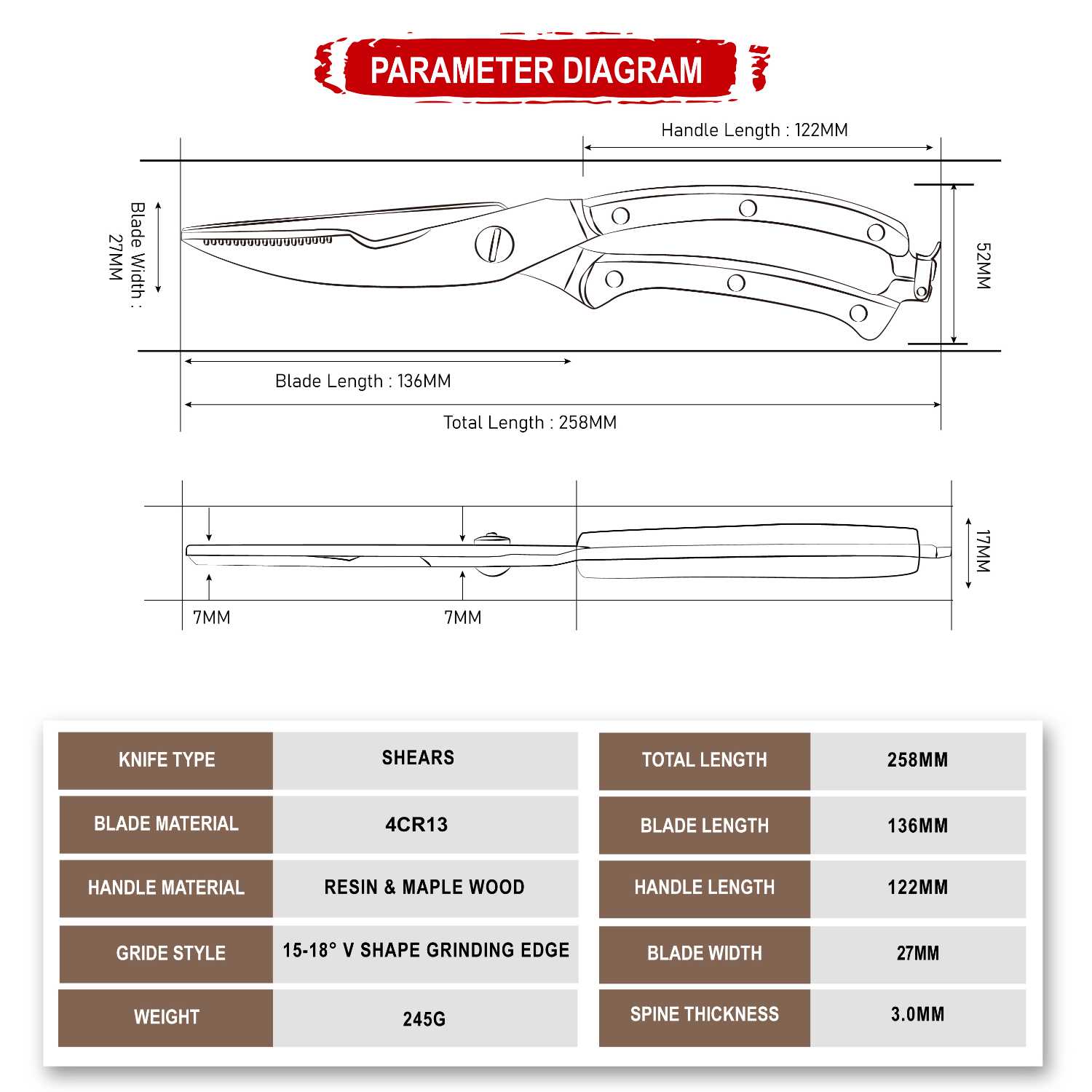Executive 4" Kitchen Shears