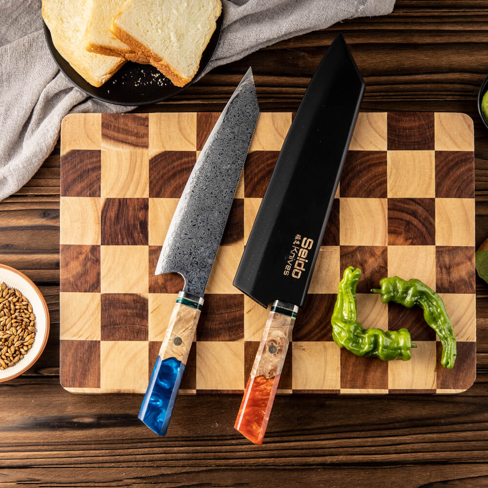Saya Japanese Magnetic Knife Sheath: Walnut